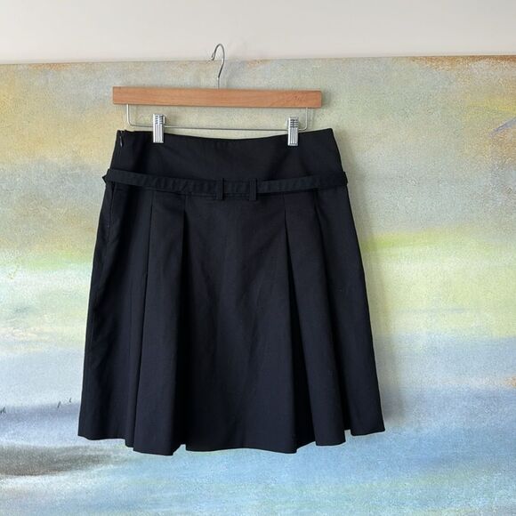 Zara Basic Black pleated mini skirt with belt size US 14 BUT see Measurements - Picture 5 of 8